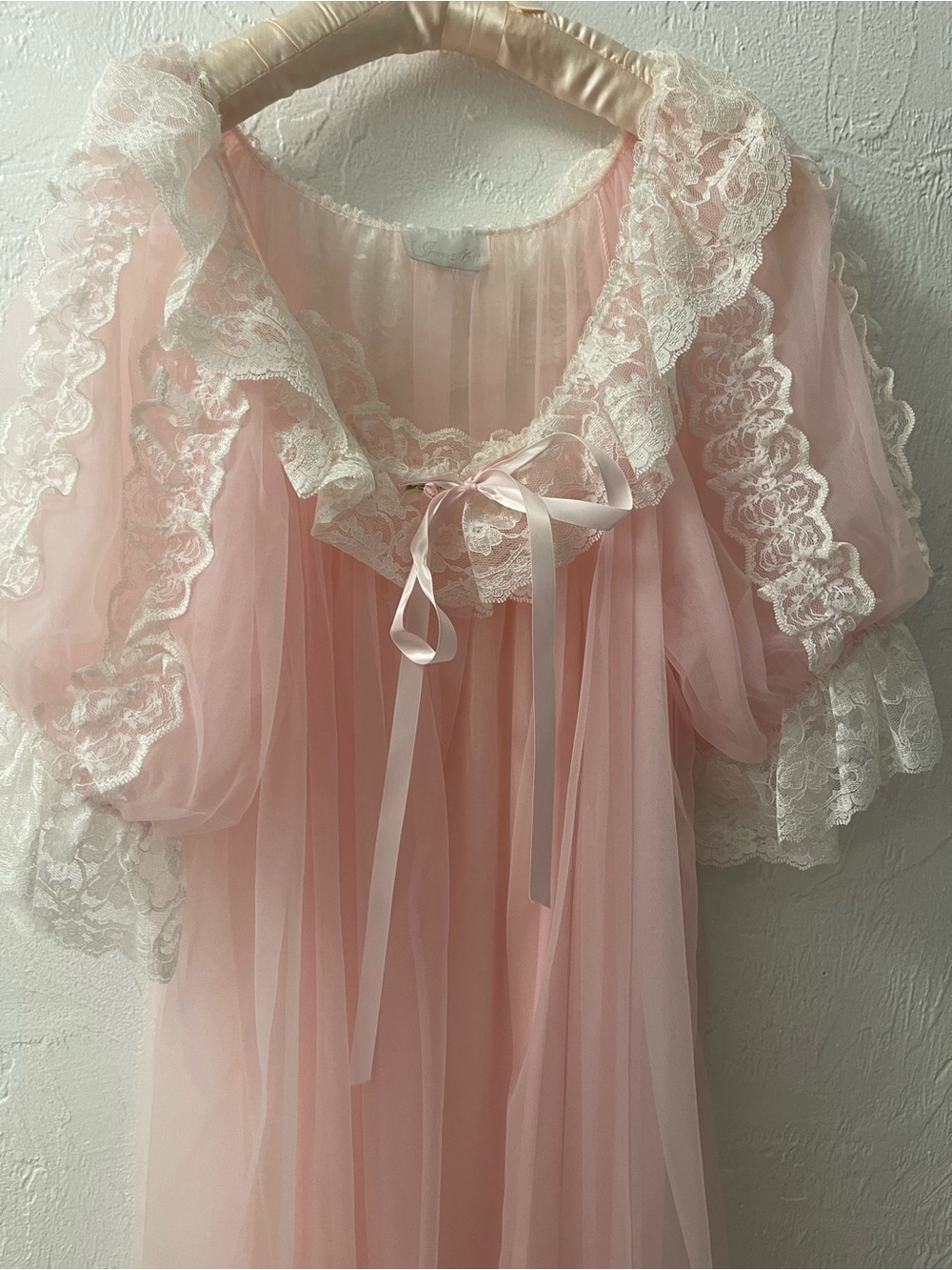 Vintage Lace Peignoir & Nightgown lace Inner Most Sears, maybe 1960s or 1970s. - Picture 2 of 12